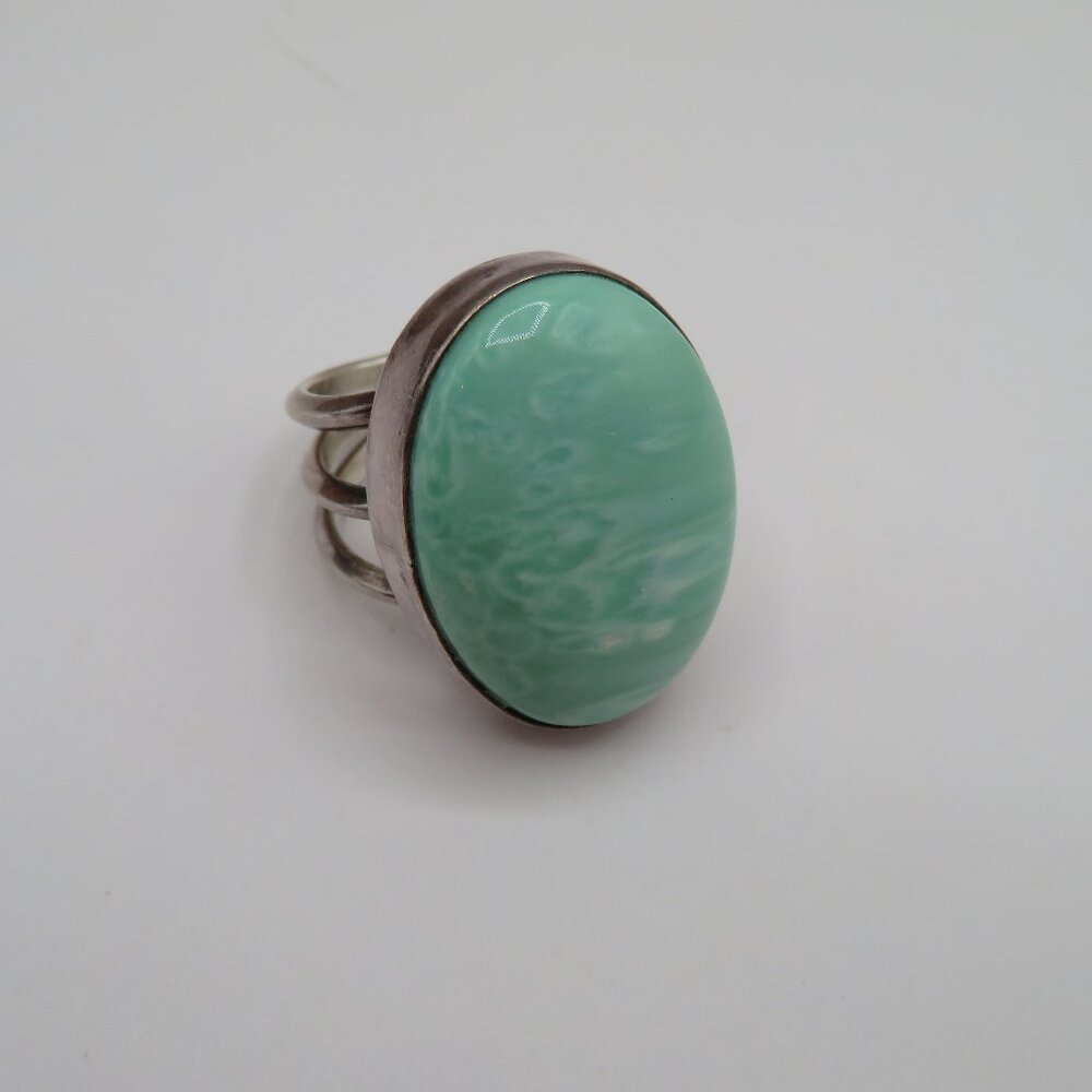 Desert Rose Trading Jay King Variscite or Amazonite Sterling Silver Ring Size 6